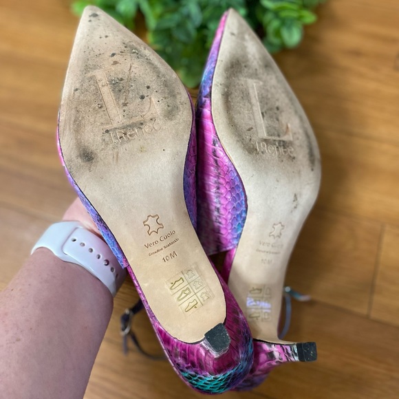 J. Renee LUXE Brisha snakeskin sling backs size 10 - Picture 5 of 5